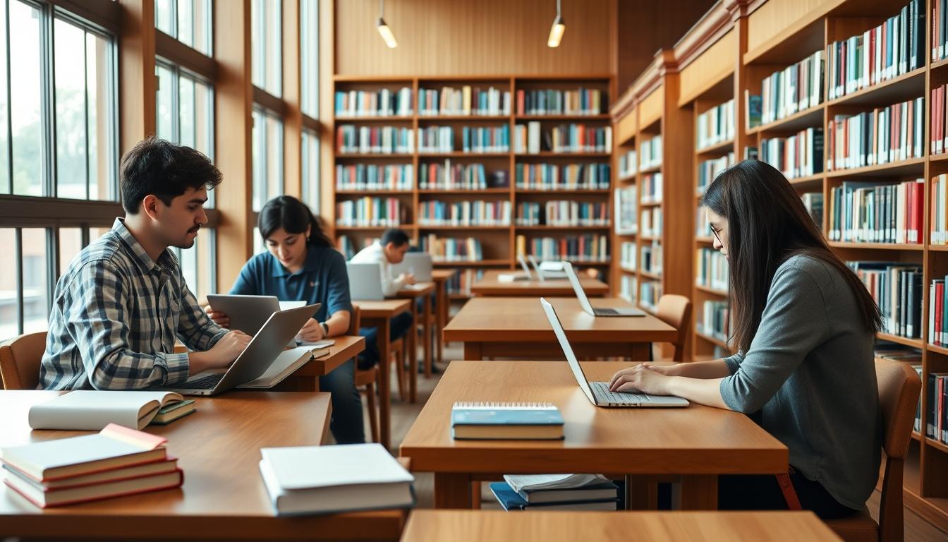 Student using a study guide to organize academic notes